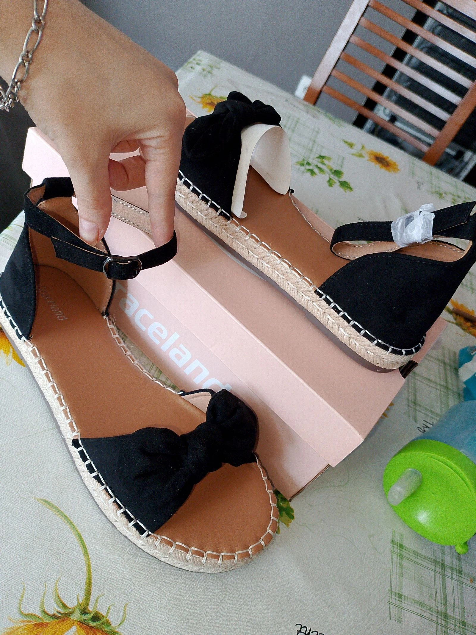 Sandales espadrilles noires à nœud - Graceland - Taille 39 – photo 3